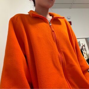 Lands' End Bright Orange Teddy Jacket